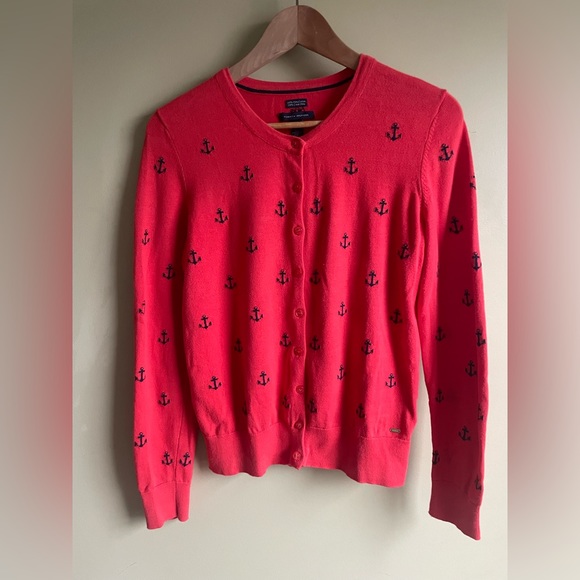 Tommy Hilfiger Sweaters - Tommy Hilfiger 100% Pima Cotton Anchor Cardigan
